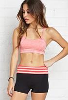 Forever21 Striped Fold-over Yoga Shorts