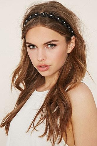 Forever21 Rhinestone Flower Headwrap