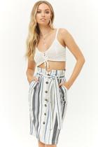 Forever21 Striped Button-down Skirt
