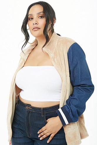 Forever21 Plus Size Faux Fur Combo Jacket