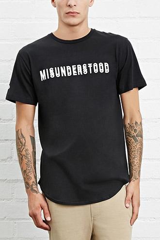 21 Men Men's  Black Entree Misunderstood Tee
