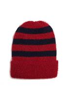 Forever21 Brushed Knit Striped Beanie