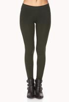 Forever21 Plus Women's  Hunter Green Favorite Ankle Leggings
