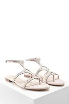 Forever21 Rhinestone Faux Suede Sandals