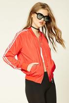 Forever21 Women's  Red Athletic-inspired Windbreaker