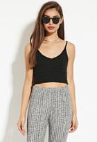 Forever21 Women's  Marled Knit Cropped Cami