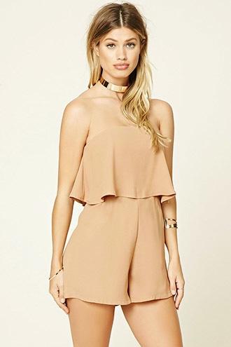 Forever21 Women's  Selfie Leslie Flounce Romper