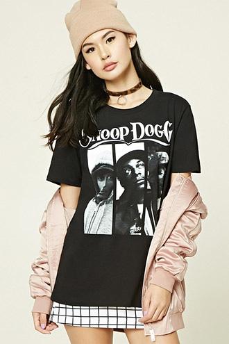 Forever21 Women's Snoop Dogg Graphic Band Tee