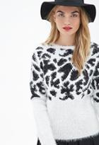 Forever21 Contemporary Eyelash-knit Leopard Sweater
