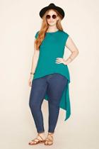 Forever21 Plus Women's  Jade Plus Size Asymmetrical Top