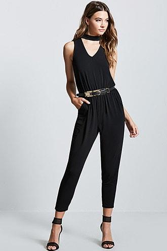 Forever21 Cutout Mock Neck Jumpsuit