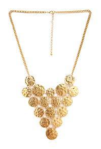 Forever21 Hammered Coin Bib Necklace