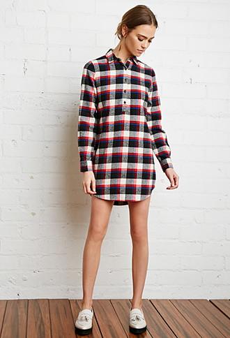 Forever21 Plaid Shirt Dress