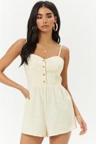 Forever21 Linen Button-front Romper