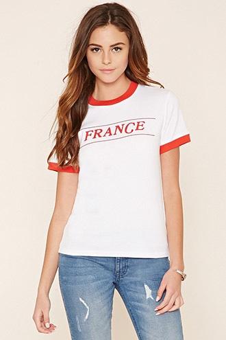 Forever21 Women's  France Graphic Tee
