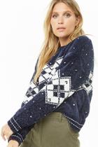 Forever21 Geo Print Chenille Sweater