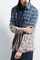 Forever21 Reason Dip Dye Flannel Shirt