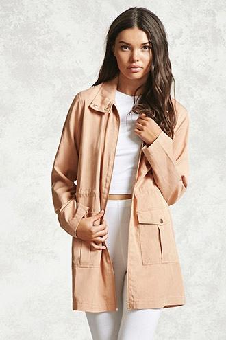 Forever21 Mock Neck Utility Jacket