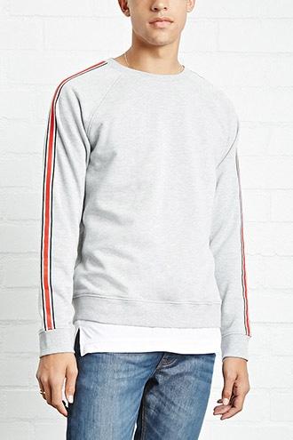 21 Men Men's  Mesh-sleeve Pullover