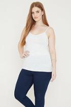 Forever21 Plus Women's  Silver Plus Size V-neck Cami
