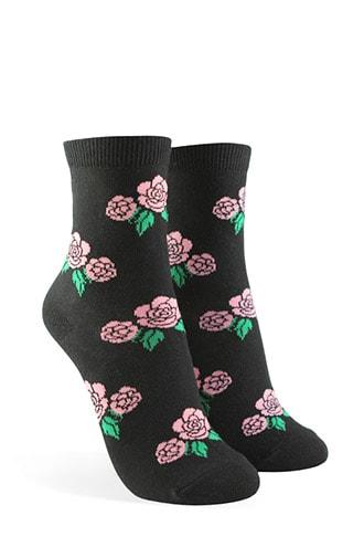 Forever21 Floral Crew Socks