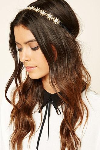 Forever21 Floral Rhinestone Headwrap