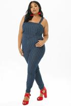Forever21 Plus Size Striped Tapered Jeans