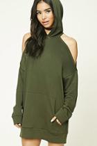 Forever21 Open-shoulder Hoodie