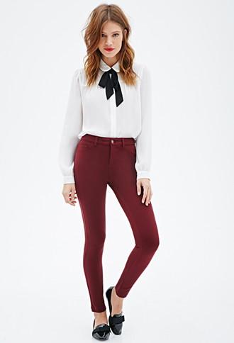 Forever21 Classic Stretch-knit Skinny Pants