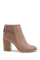 Forever21 Yoki Faux Suede Perforated Ankle Booties