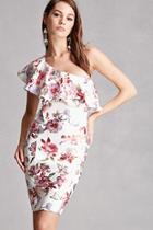 Forever21 Floral One-shoulder Dress