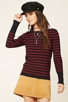 Forever21 Buttoned Stripe Sweater