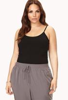 Forever21 Plus Women's  Black Plus Size Favorite Scoop Neck Cami