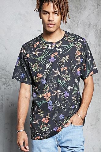 Forever21 Wild Garden Printed Tee
