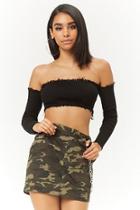 Forever21 Chain-accent Camo Print Skirt