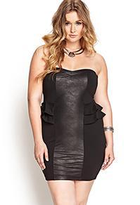 Forever21 Strapless Faux Suede Dress