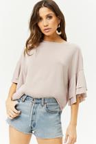 Forever21 Tiered Flounce Sleeve Top