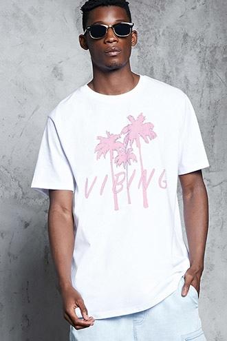Forever21 Vibing Palm Tree Graphic Tee