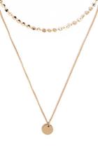 Forever21 Disc Chain & Charm Necklace Set