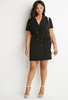 Forever21 Plus Self-tie Wrap Collared Dress