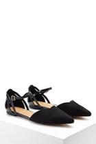 Forever21 Faux Suede Ankle-strap Flats