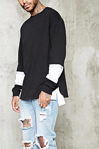 21 Men Men's  Reflective-stripe Pullover