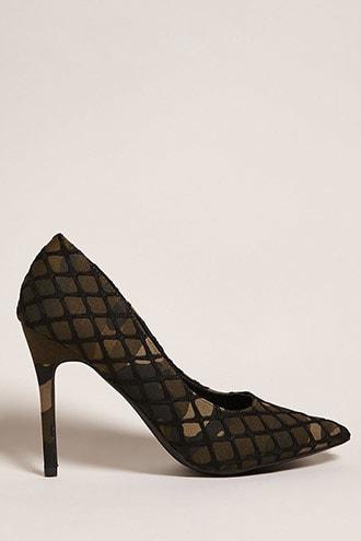 Forever21 Webbed Camo Stiletto Pumps