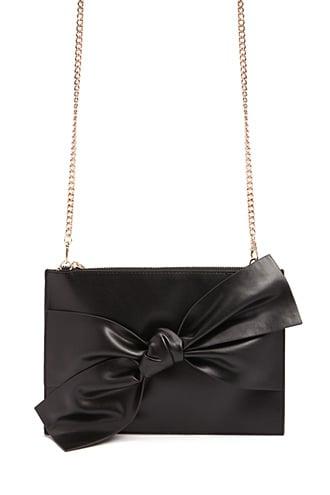 Forever21 Bow Faux Leather Clutch