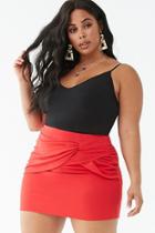 Forever21 Plus Size Twist-front Mini Skirt