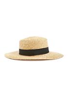 Forever21 Contrast-trim Straw Boater Hat