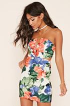 Forever21 Floral Cutout Bodycon Dress