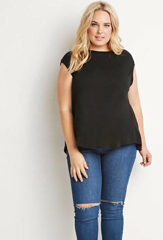 Forever21 Plus Tulip-back Top