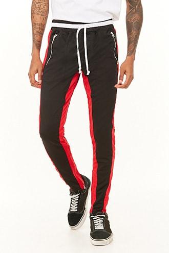 Forever21 Crysp Denim Side-stripe Track Pants