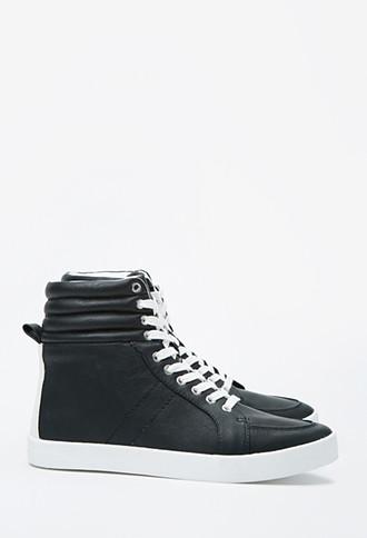 21 Men Faux Leather High-tops